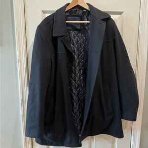 Tommy Hilfiger Men’s Wool Peacoat Black XL